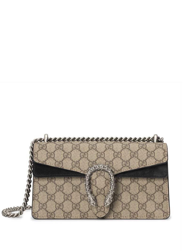 Gucci - small Dionysus shoulder bag - women - Suede/Crystal/Canvas - One Size - NEUTRALS