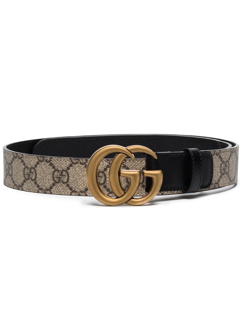 Gucci - Brown GG Supreme Marmont leather belt - women - Leather - 75, 80, 85, 90, 95 - Black