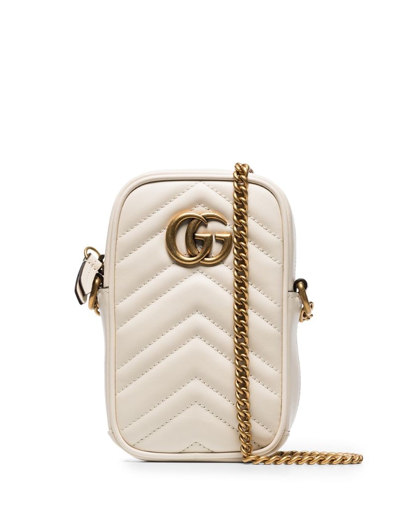 Gucci - Marmont messenger crossbody mini bag - women - Leather - One Size - White