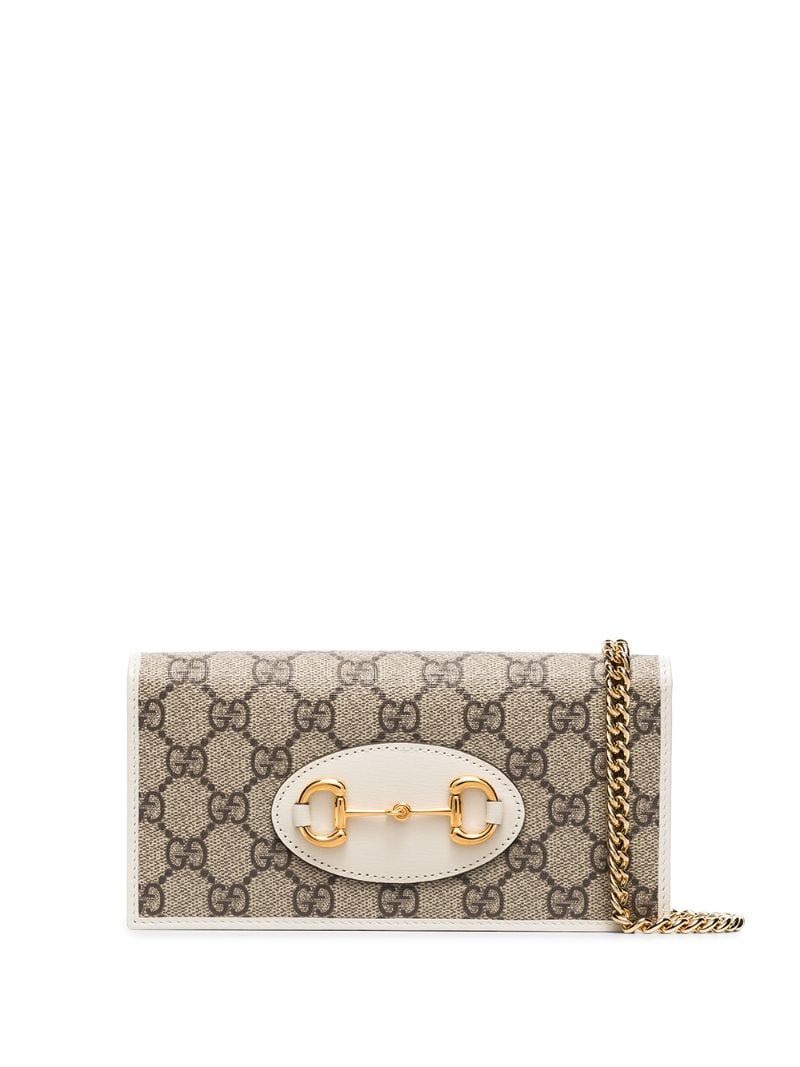 Gucci - Horsebit GG Supreme hanging wallet - women - Leather - One Size - White