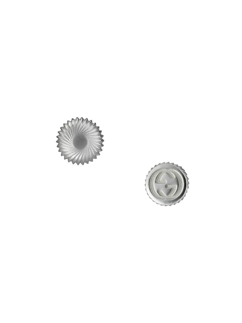 Gucci - square and round stud earrings - men - Sterling Silver - One Size - SILVER