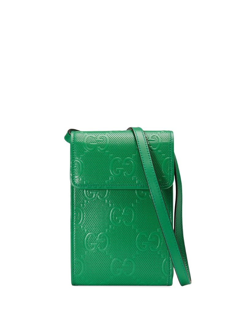 Gucci - GG logo-embossed mini bag - men - Leather - One Size - Green