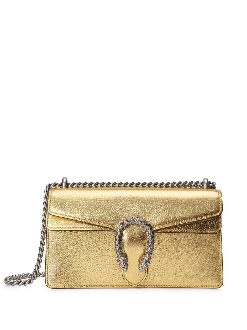 Gucci - small Dionysus shoulder bag - women - Leather/Crystal/Microfibre - One Size - GOLD