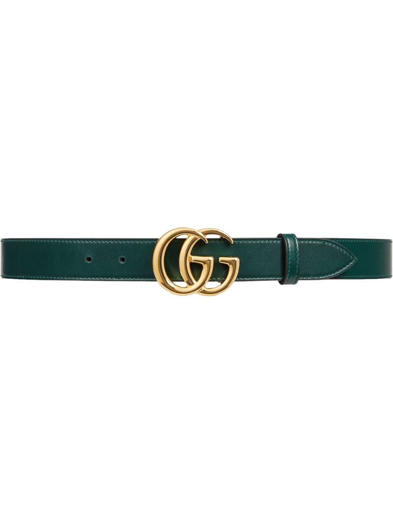 Gucci - logo belt - men - Leather/metal - 75, 80, 85, 90, 95, 100, 105, 110 - Green