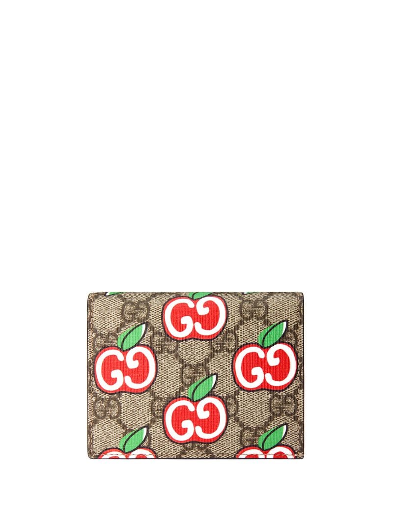 Gucci - Chinese Valentine's Day GG Supreme wallet - women - Leather/Viscose/Canvas - One Size - Neutrals