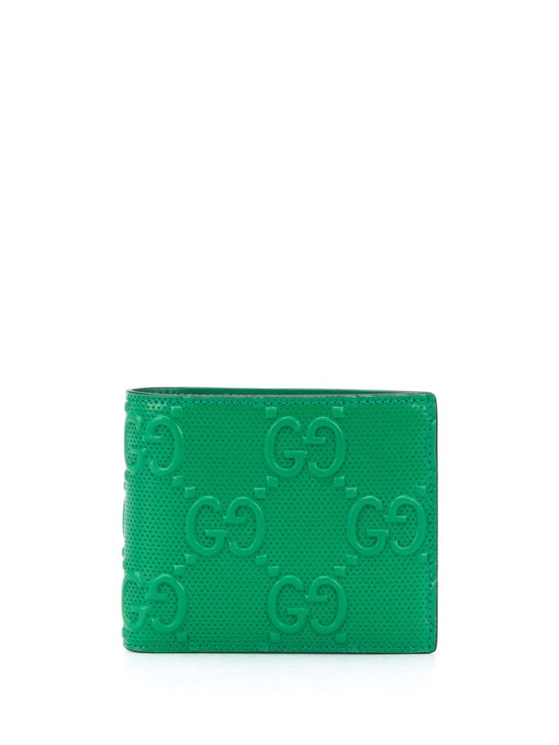 Gucci - GG embossed cardholder wallet - men - Calf Leather - One Size - Green