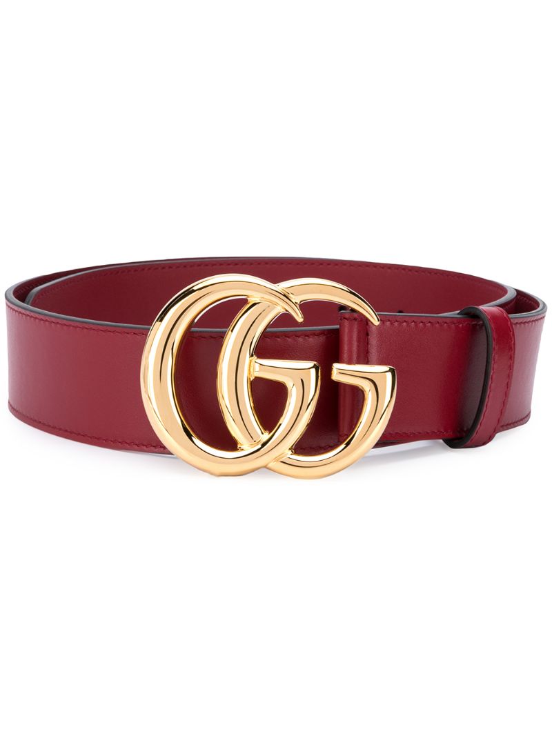 Gucci - Double G buckle belt - women - Calf Leather - 70, 75, 80, 85, 90, 95 - Red