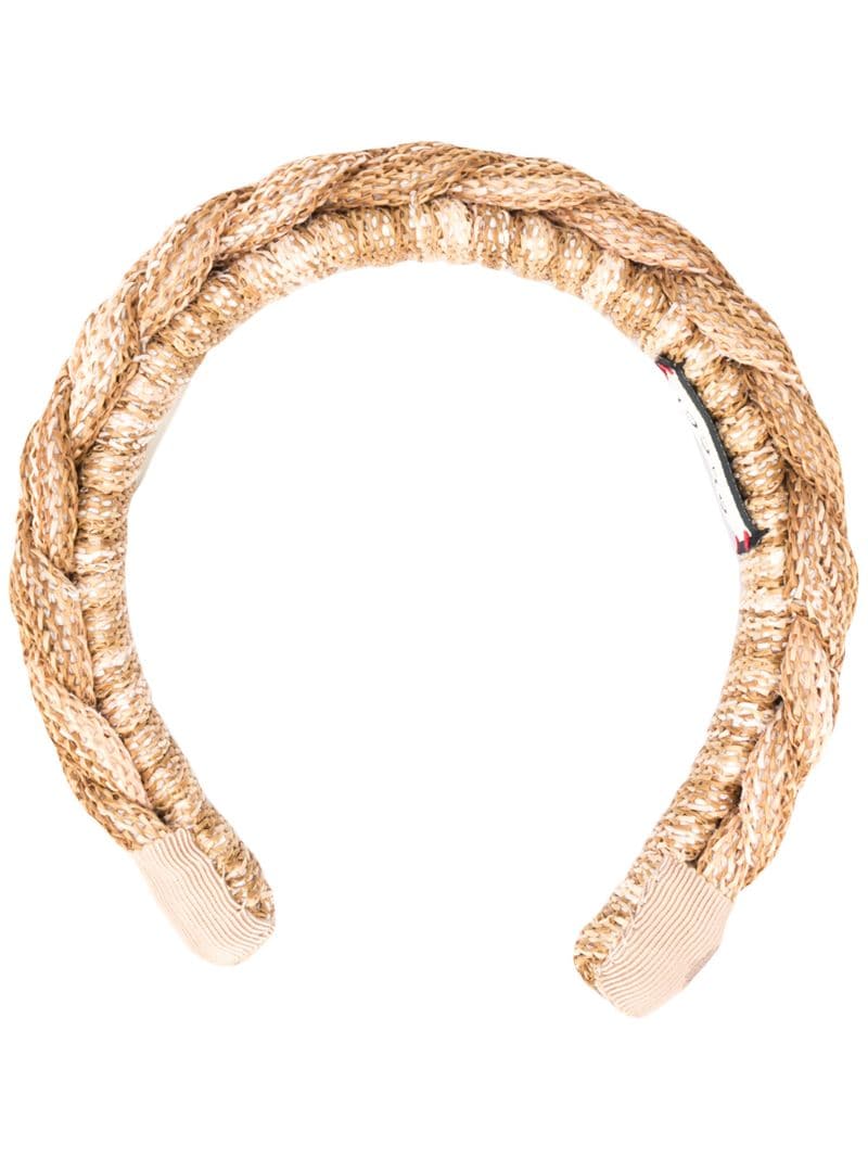 Gucci - braided headband - women - Cotton/Viscose - M - Brown