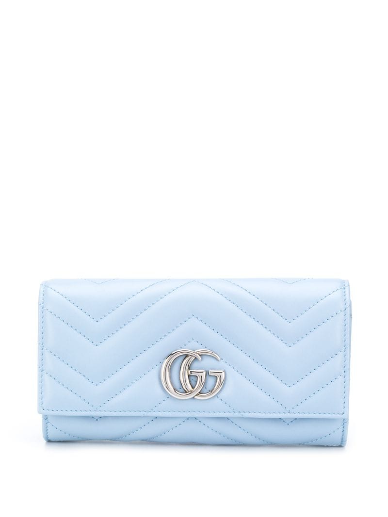 Gucci - GG Marmont continental wallet - women - Calf Leather - One Size - Blue
