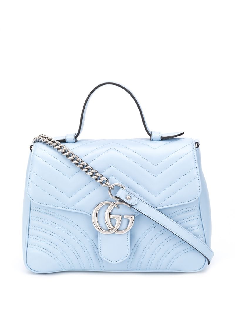 Gucci - mini GG Marmont tote bag - women - Calf Leather - One Size - Blue