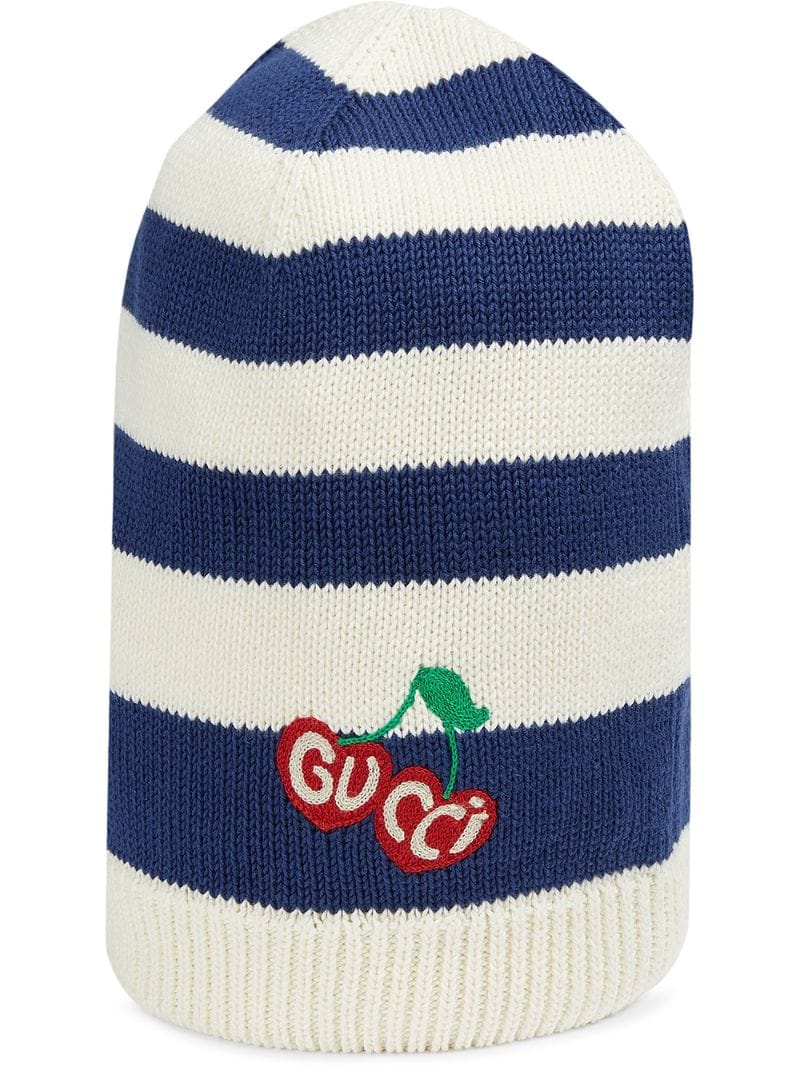 Gucci - striped beanie hat - men - Cotton - S, M, L - White