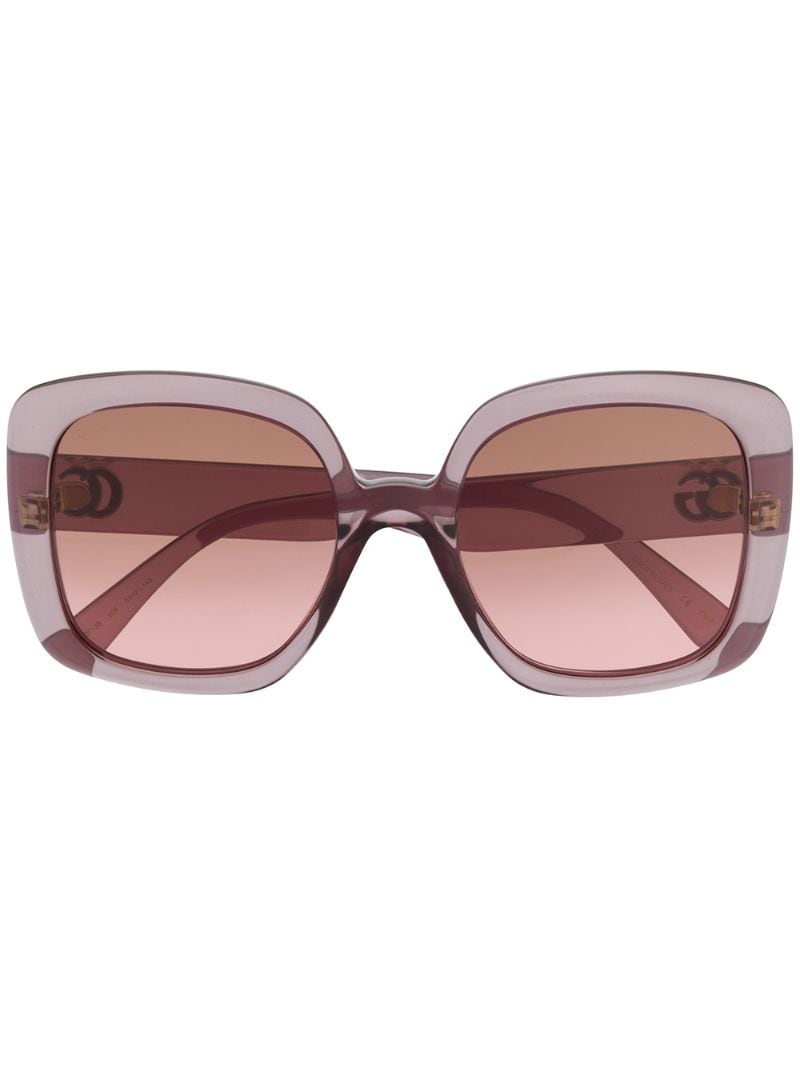 Gucci - Injection square-frame sunglasses - women - Acetate - One Size - Grey