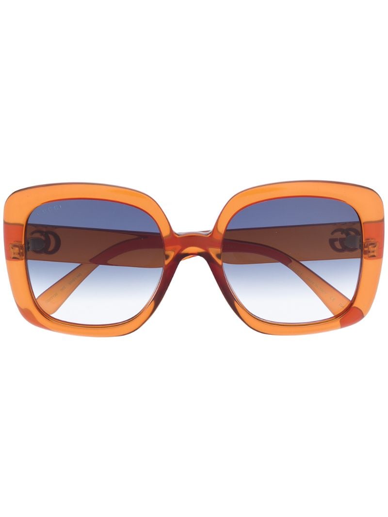 Gucci - Injection square-frame sunglasses - women - Acetate - One Size - Brown