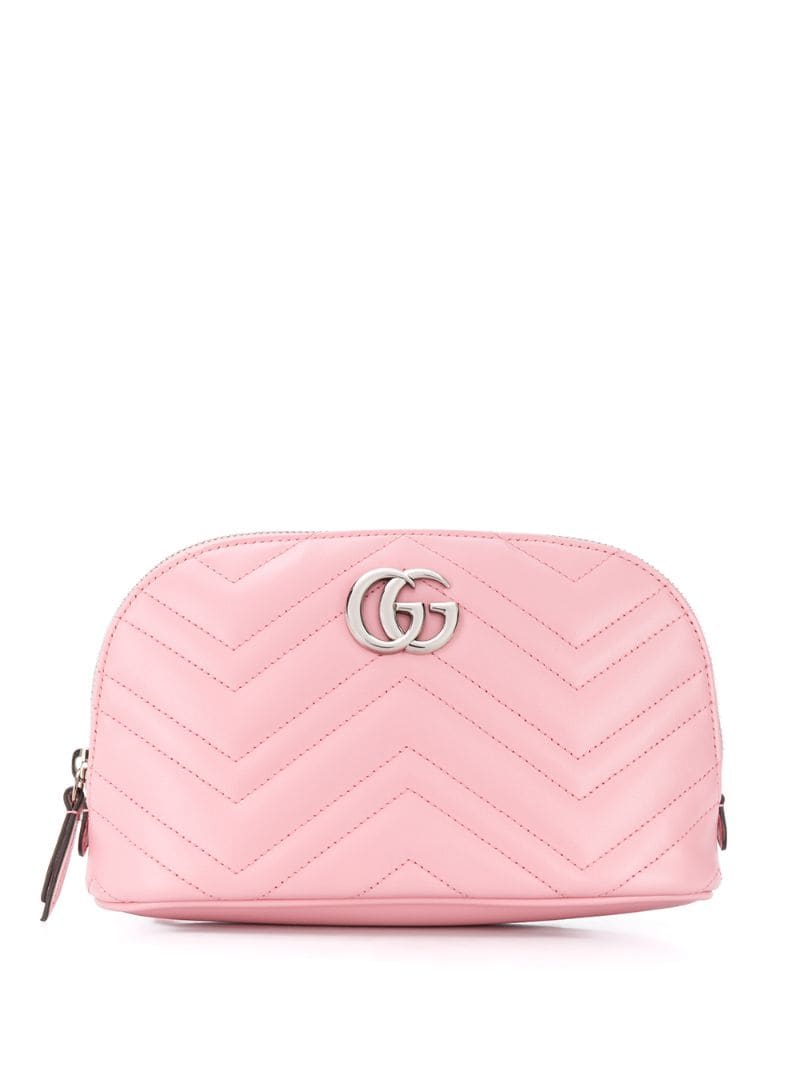 Gucci - GG Marmont make-up bag - women - Calf Leather - One Size - PINK