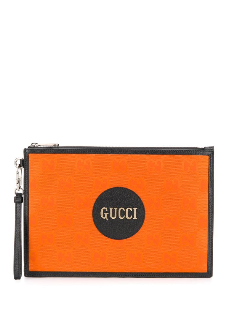 Gucci - Off The Grid GG clutch bag - men - Calf Leather/Fabric - One Size - ORANGE