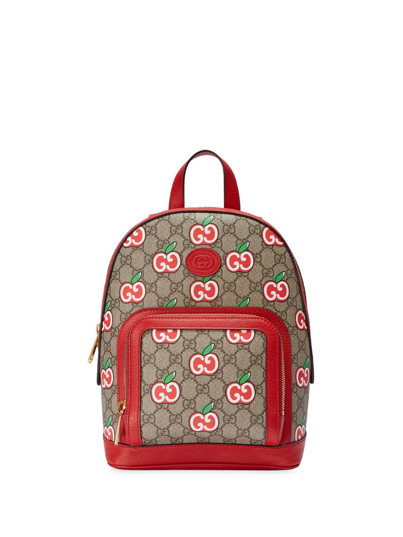 Gucci - small GG Apple backpack - men - Leather/Canvas - One Size - Neutrals