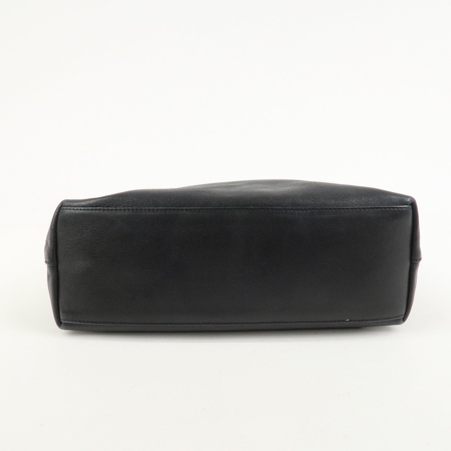 GUCCI Bamboo Leather Shoulder Bag Hand Bag Black 001?3244