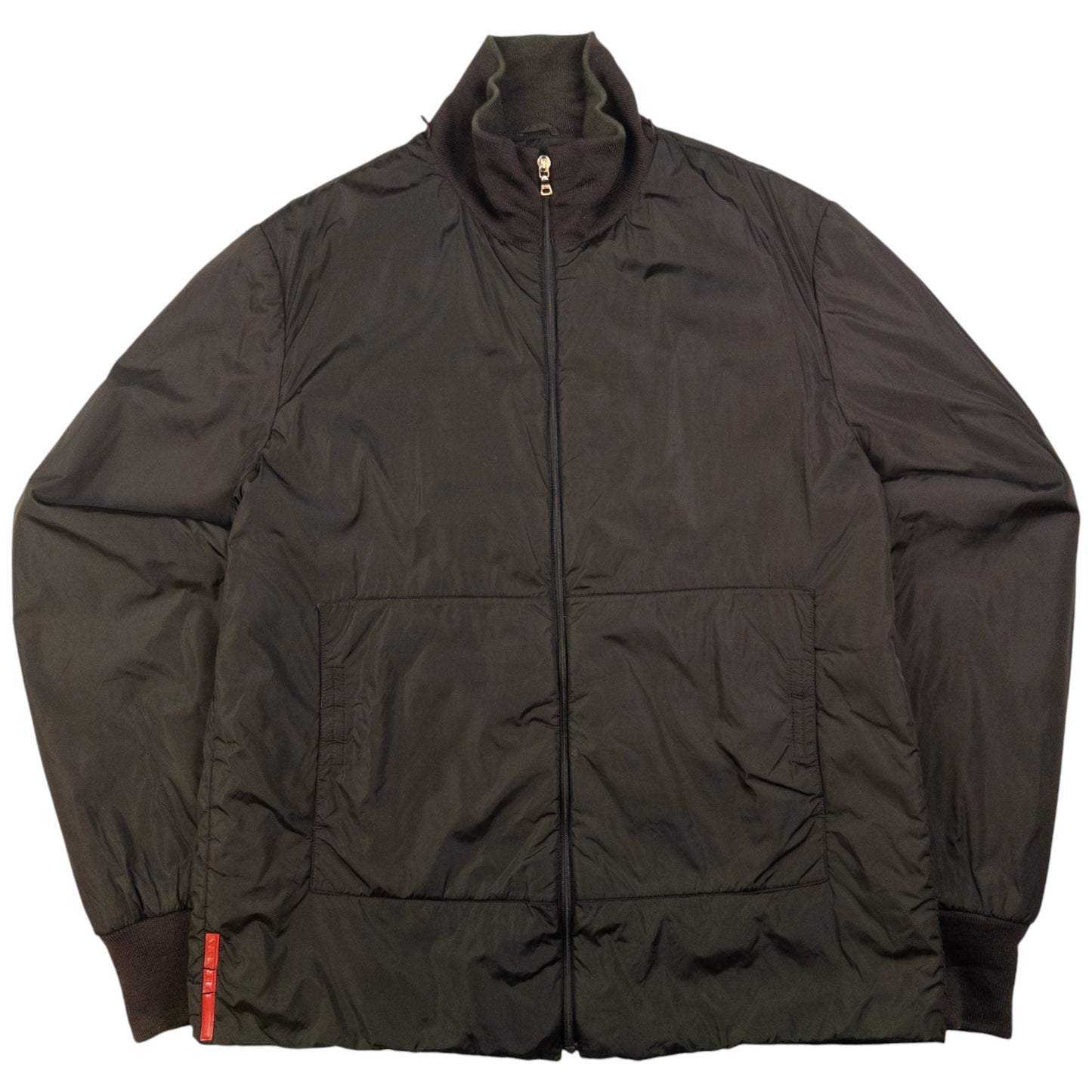 Prada Handbag Sport Up Jacket Brown Zip
