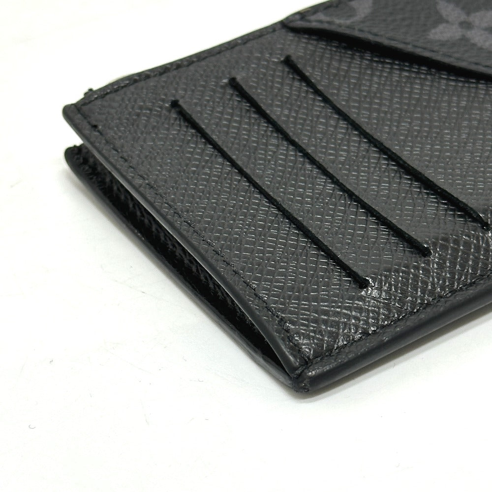 Louis Vuitton Coin M30271 Eclipse Coin holder Monogram Canvas Black Wallet Case