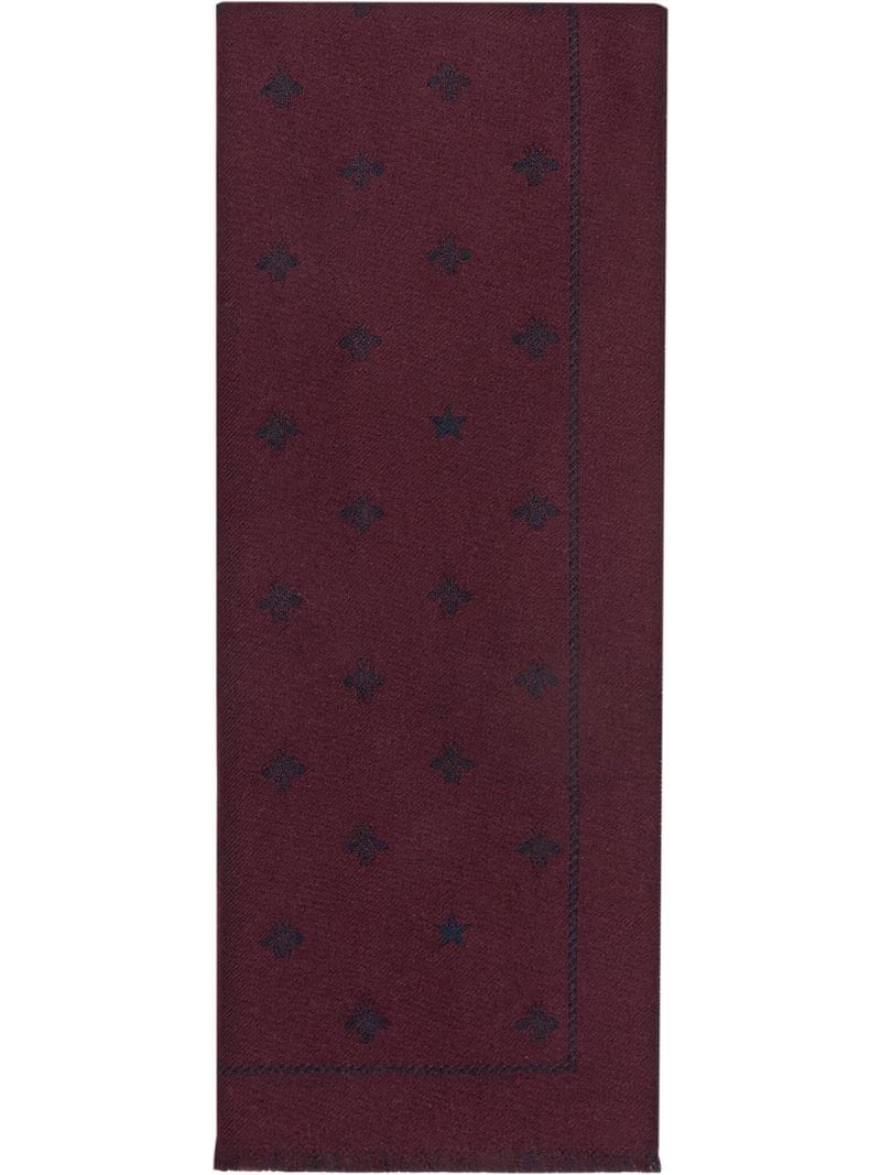 Gucci - bees and stars scarf - men - Wool - One Size - Red