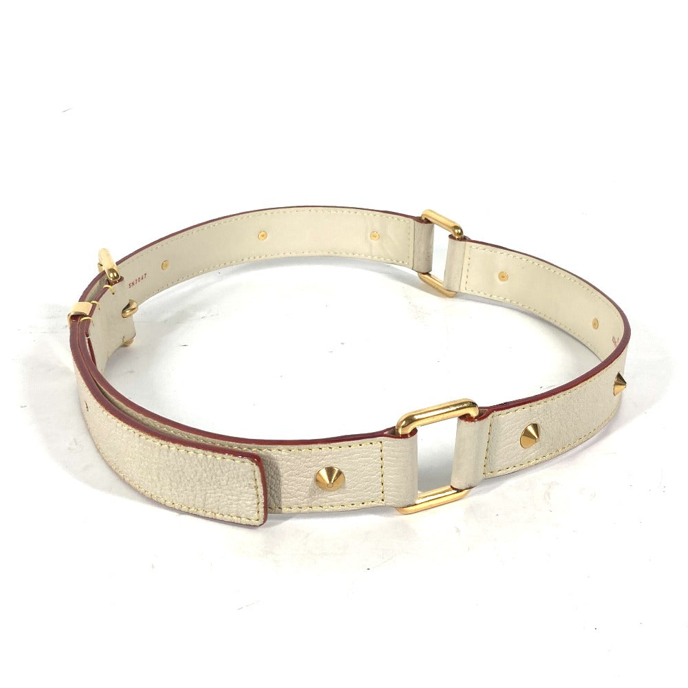 Louis Vuitton M6870W Suhari Santur Suhalirah Leather White Belt