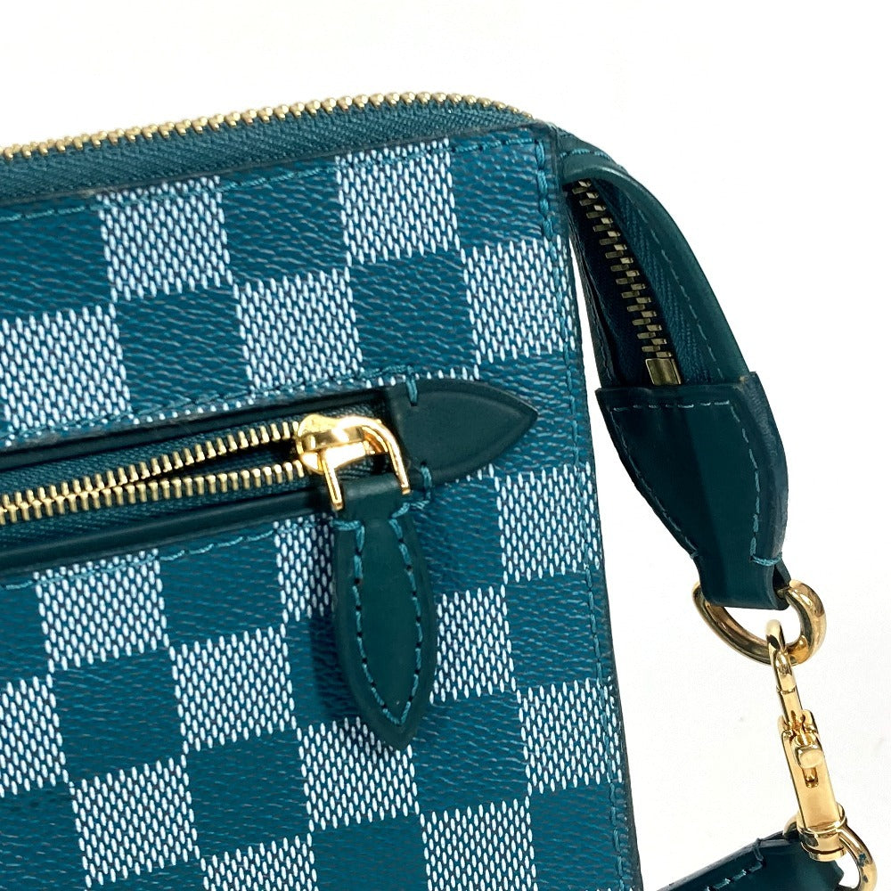 Louis Vuitton N41310 PVC Damier color module Leather Green Shoulder Bag