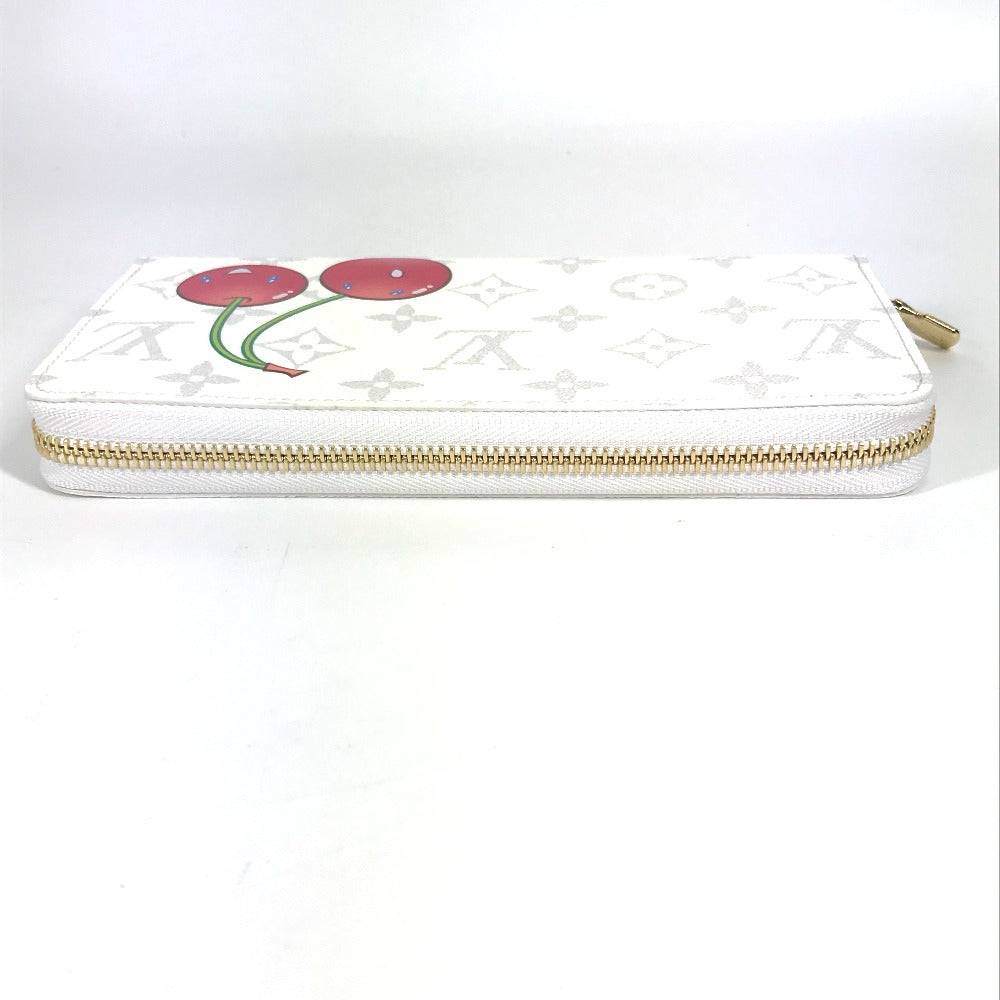 Louis Vuitton Long Purse M14240 Takashi Murakami Monogram Canvas White Wallet Case