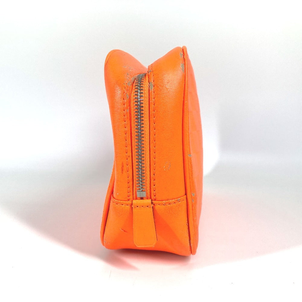 Louis Vuitton Pouch N23348 Damier Anfini Damier Leather Orange Handbag