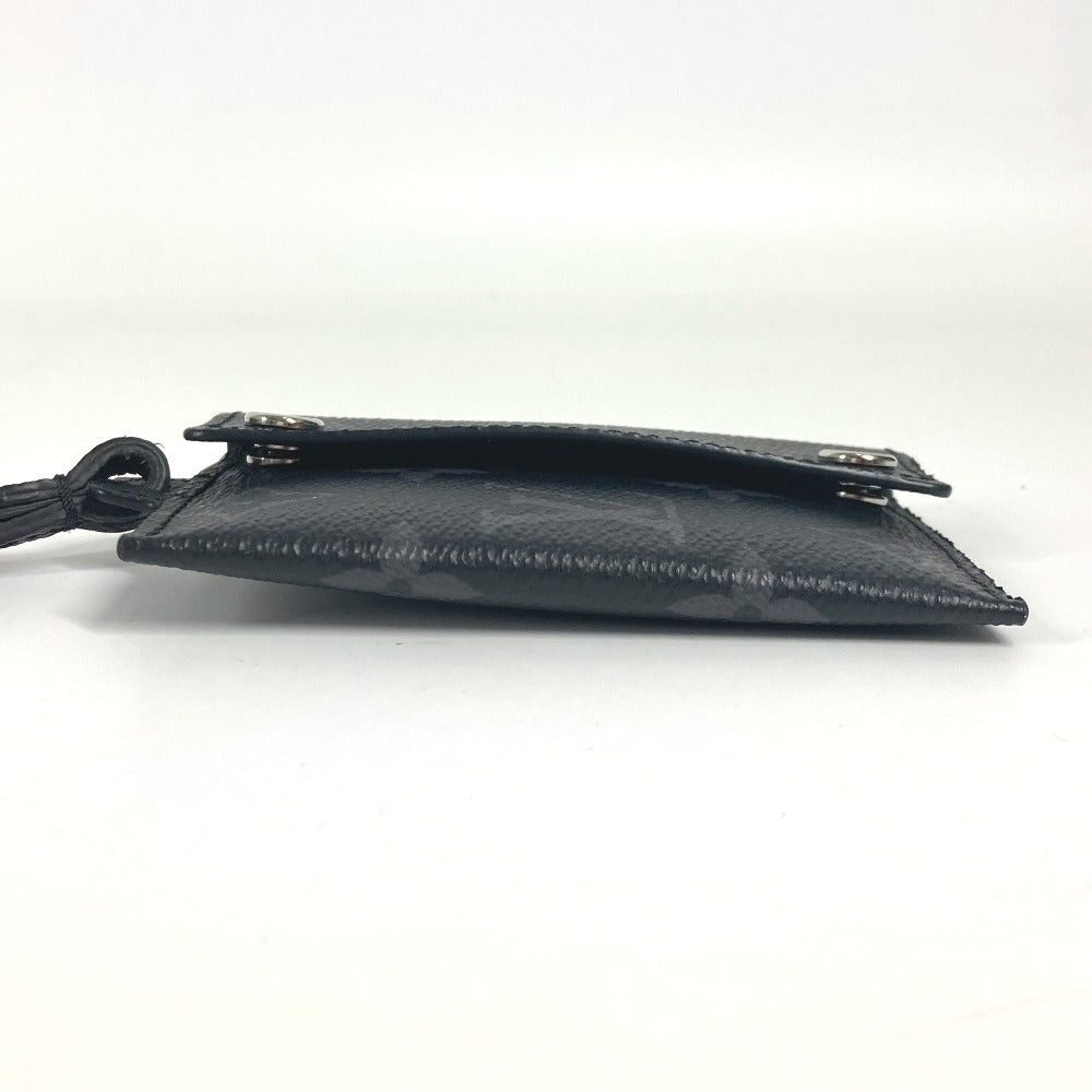 Louis Vuitton Coin M83155 Taiga Taigalama Porto Leather Black Handbag