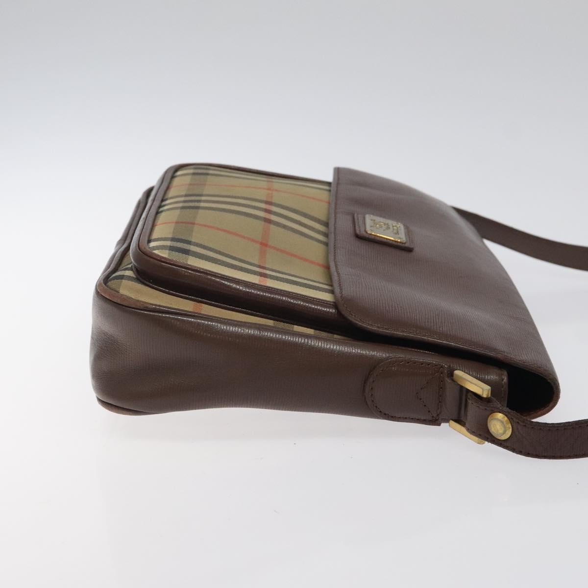 Burberry Nova Check Shoulder Bag Canvas Beige Canvas Shoulder Bag