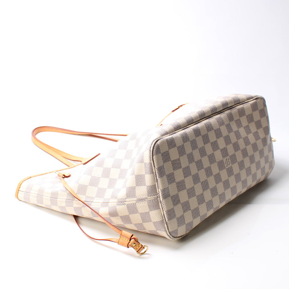 Louis Vuitton Neverfull MM Azur Damier Tote Bag