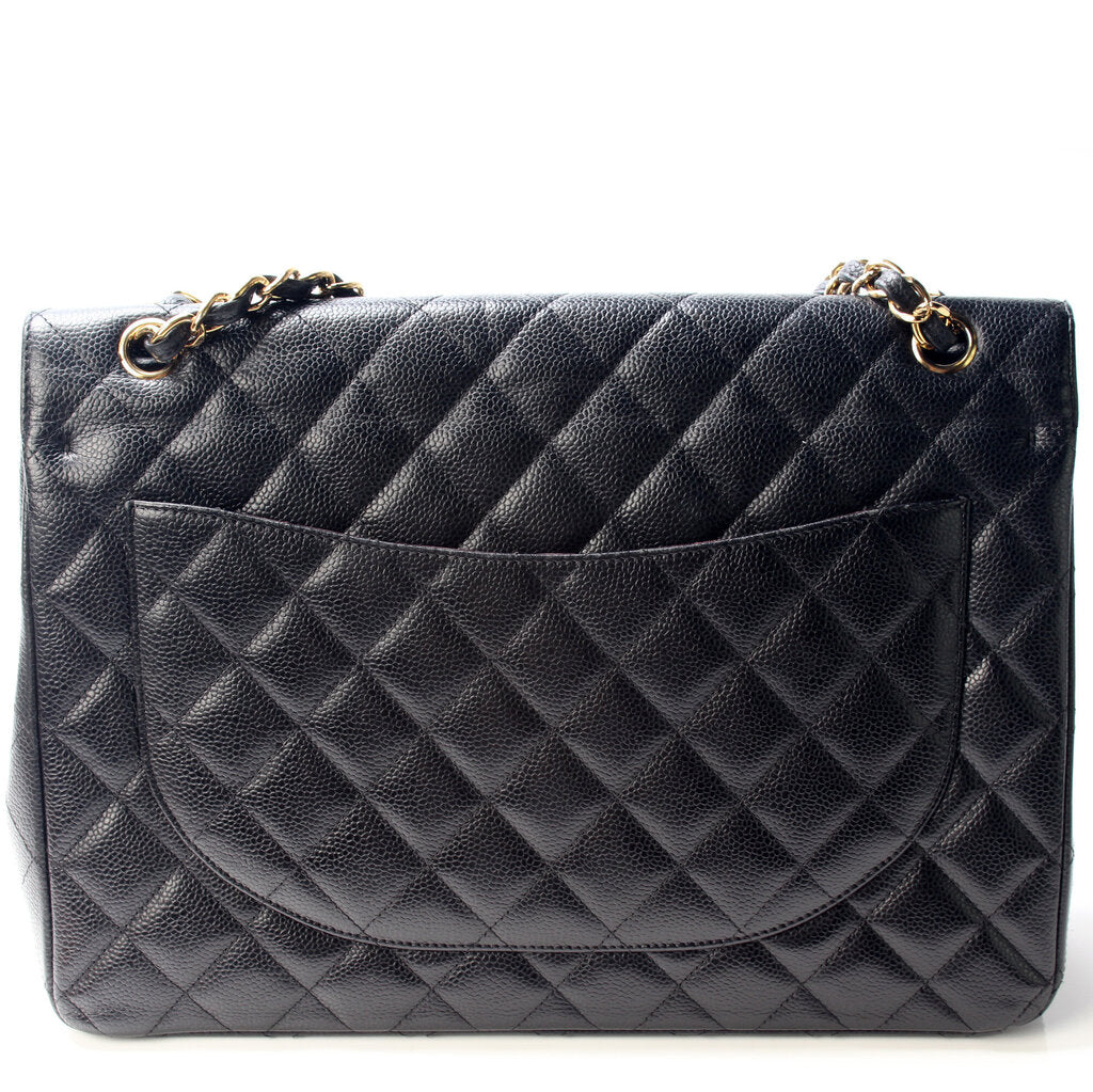 Chanel Classic Flap Maxi Caviar 15M Handbag