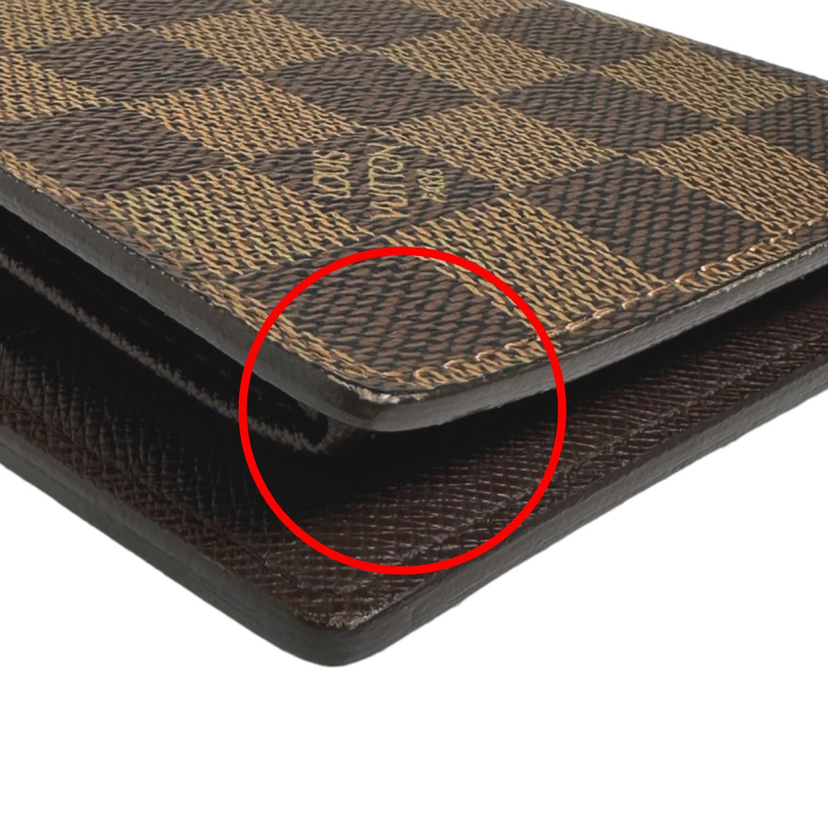 Louis Vuitton Bifold N61675 Damier Bi-fold pocket Canvas Brown Wallet Case