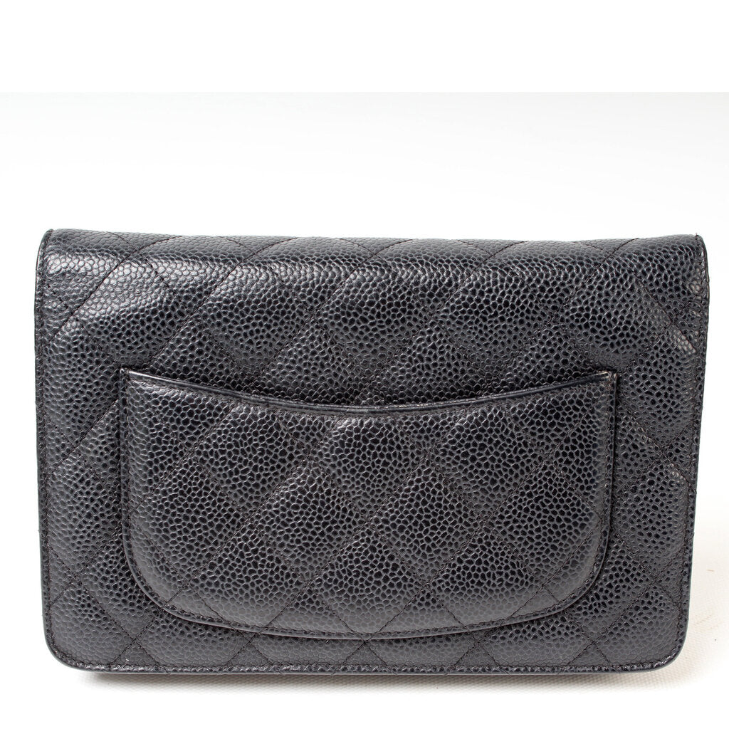 Chanel WOC Classic Quilted Caviar Clutch Bag