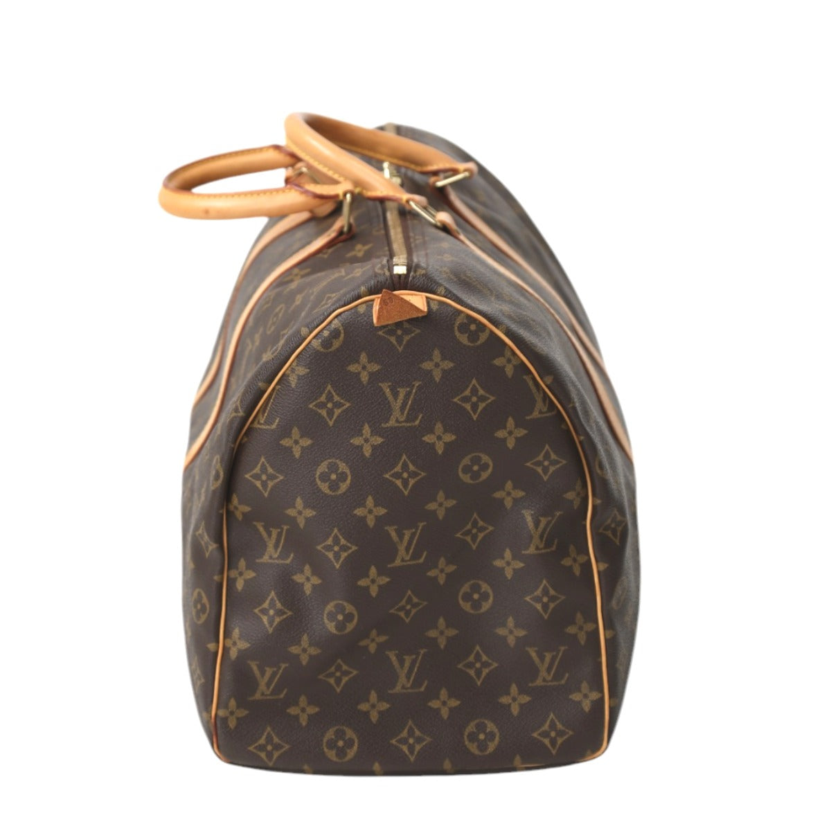 Louis Vuitton Boston Duffel M41426 Discontinued Keepall Monogram Canvas Brown Travel Bag