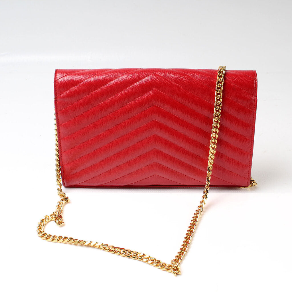 YSL Saint Laurent Grain De Wallet Bag Chain Travel Bag Chain Wallet 5