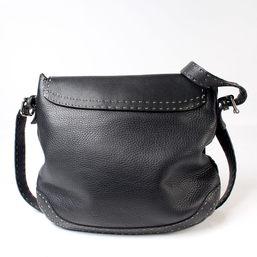 Fendi Stitch Crossbody Bag Leather