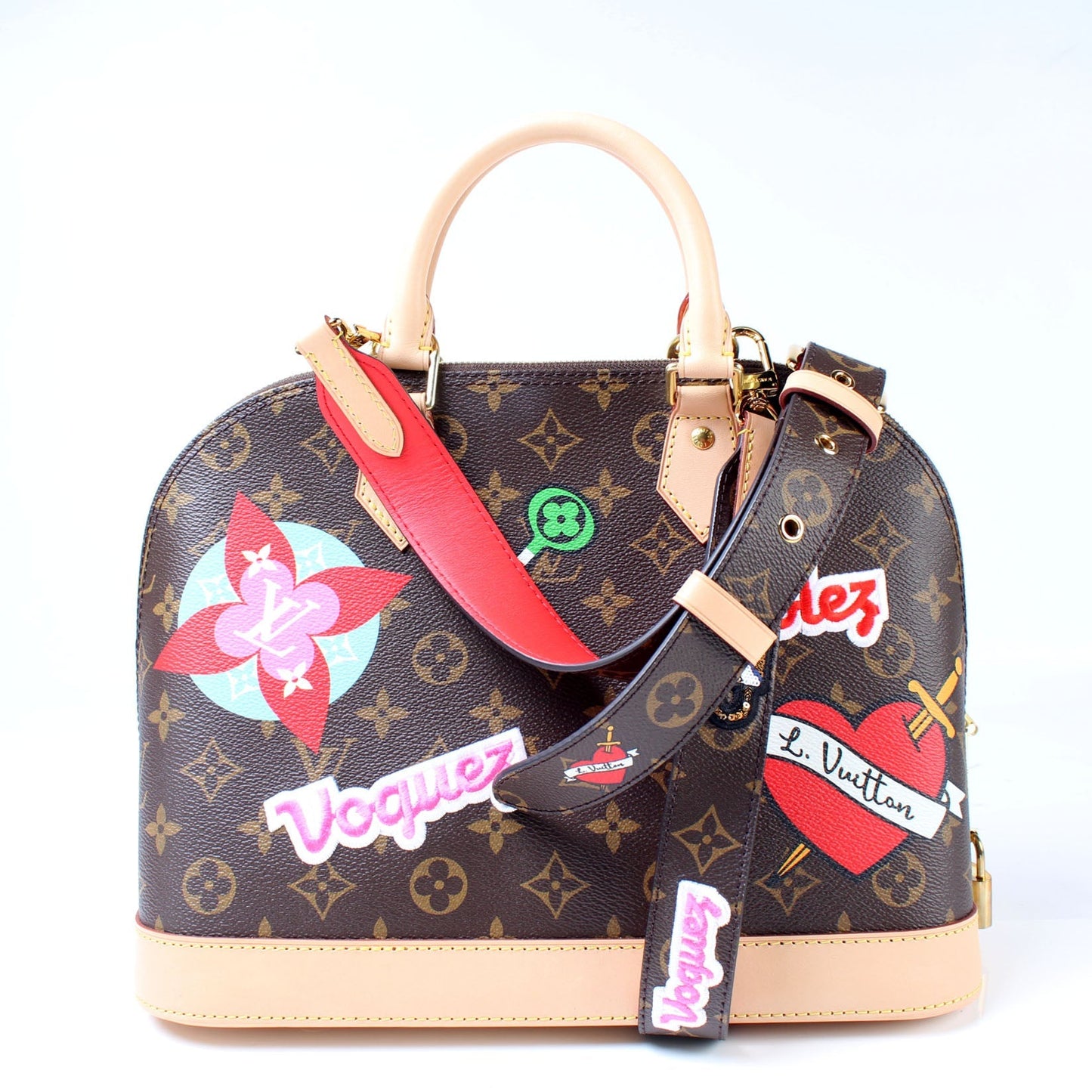 Louis Vuitton Alma PM Patches Monogram Handbag