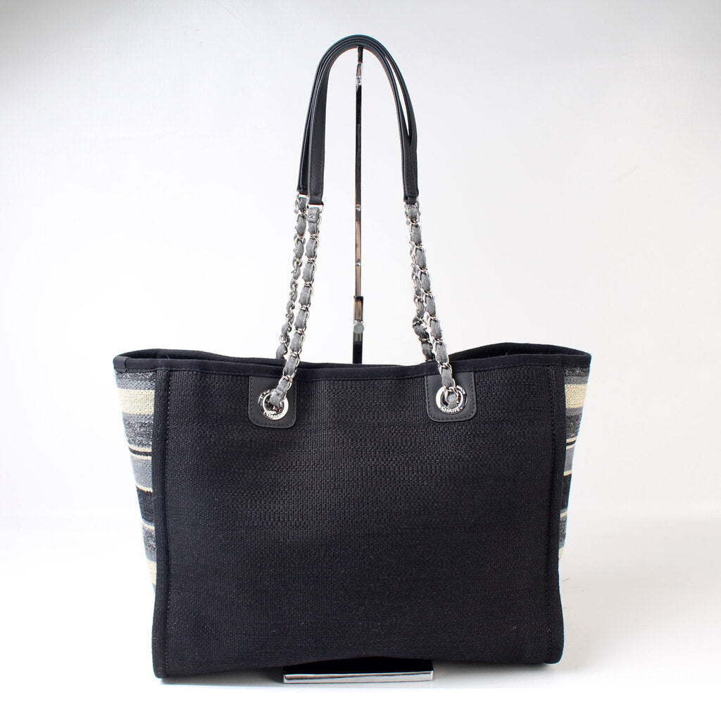 Chanel Deauville 26M Small Canvas Tote Bag