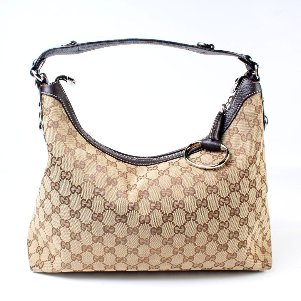 Gucci GG Canvas Shoulder Bag Canvas Hobo