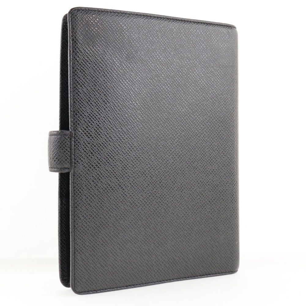 Louis Vuitton Notebook cover R20222 Taiga Agenda Black Handbag