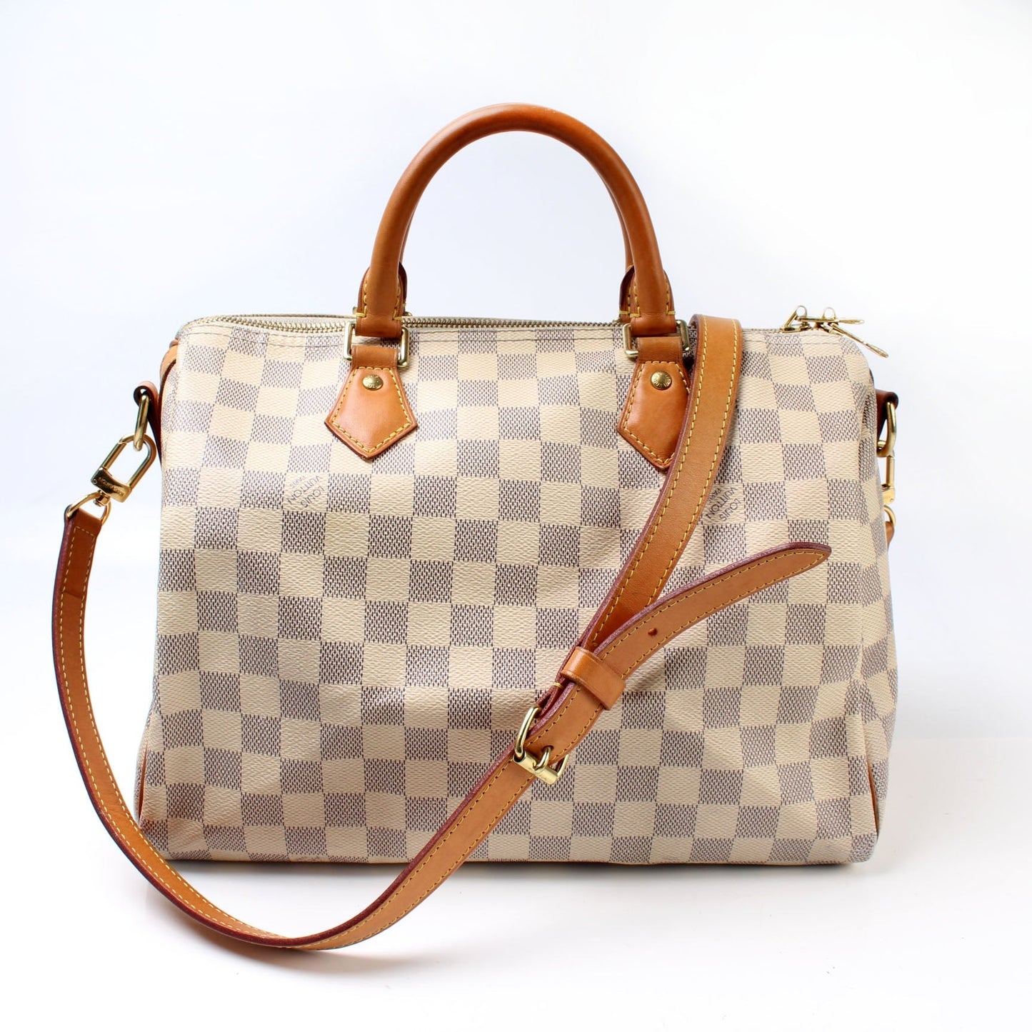 Louis Vuitton Speedy 30 Bandouliere Azur Damier Handbag Azur 9
