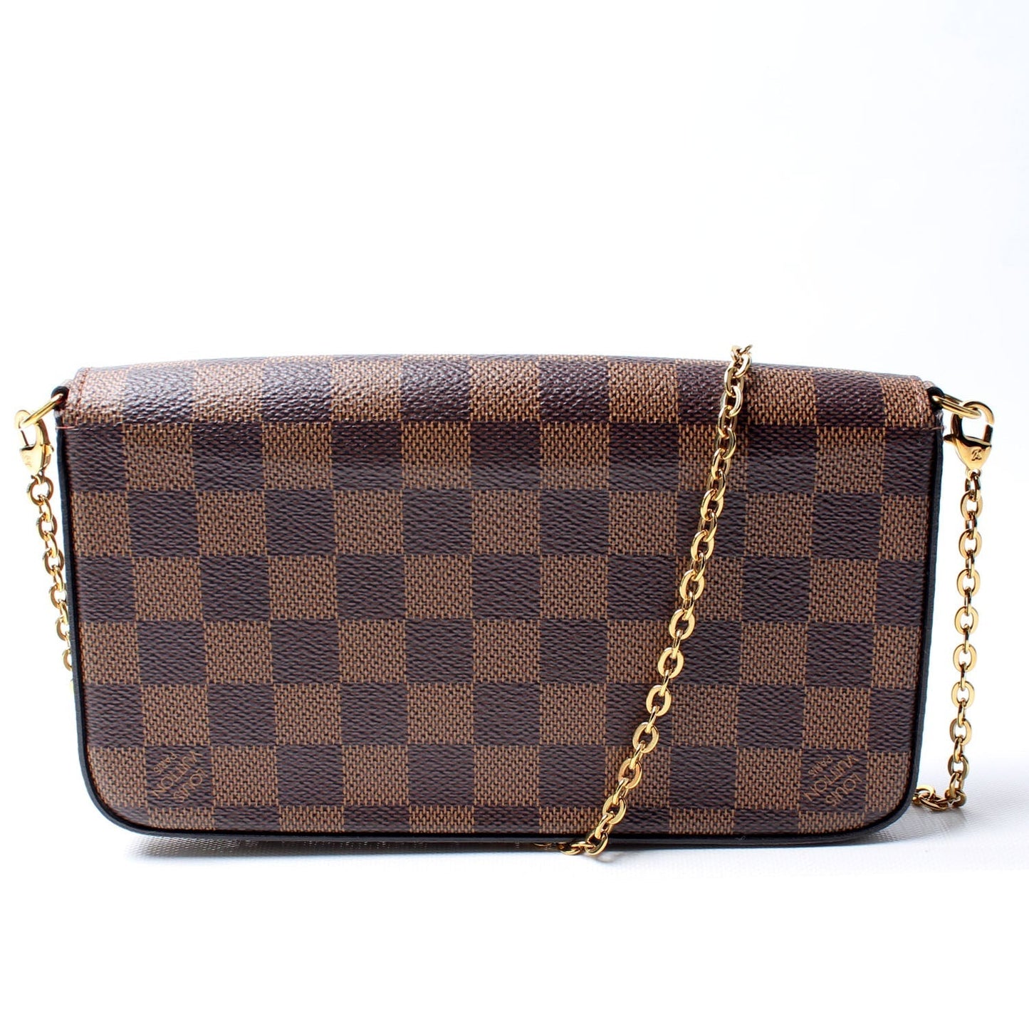 Louis Vuitton Pochette Felicie Ebene Damier Clutch Bag Ebene 10