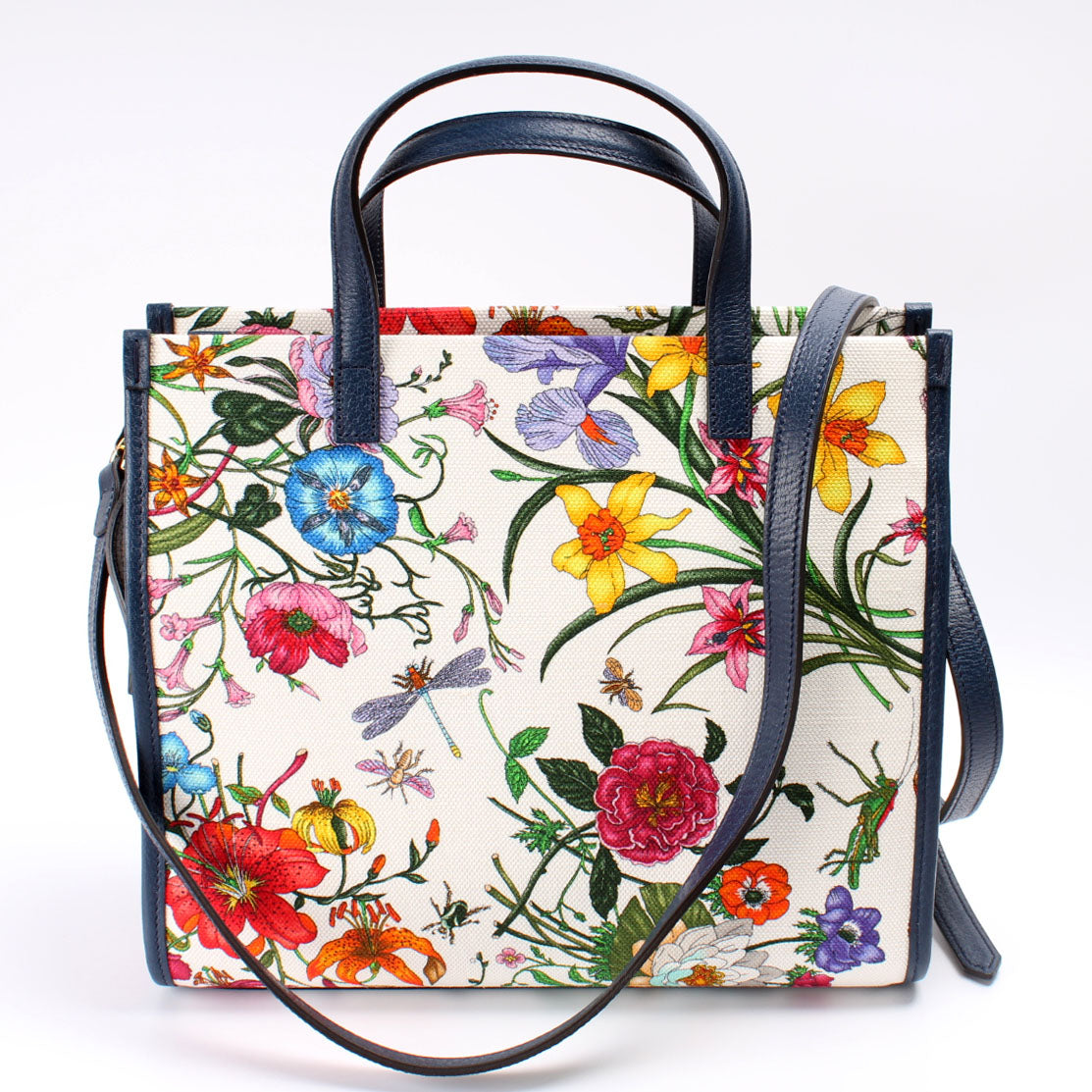 Gucci Floral Canvas Medium Tote Bag