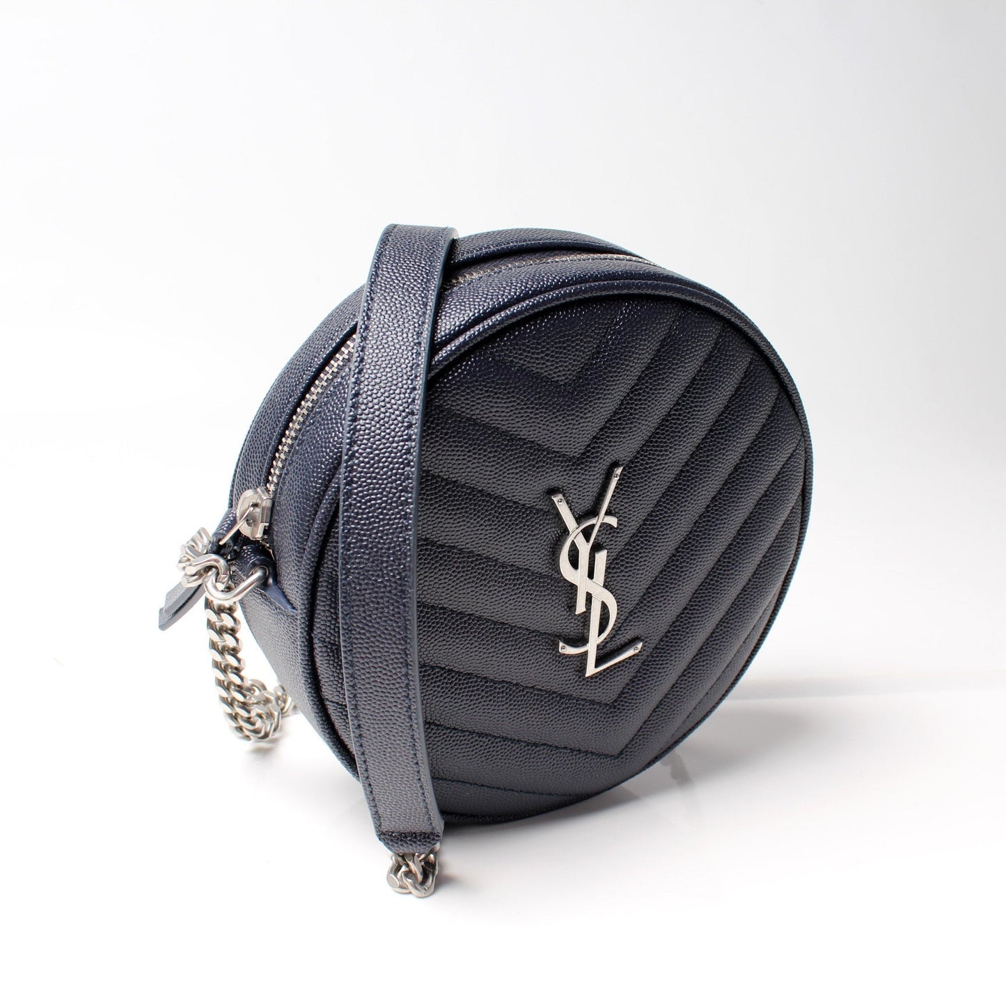 YSL Saint Laurent Saint Laurent Vinyle Round Camera Grain Bag Travel Bag