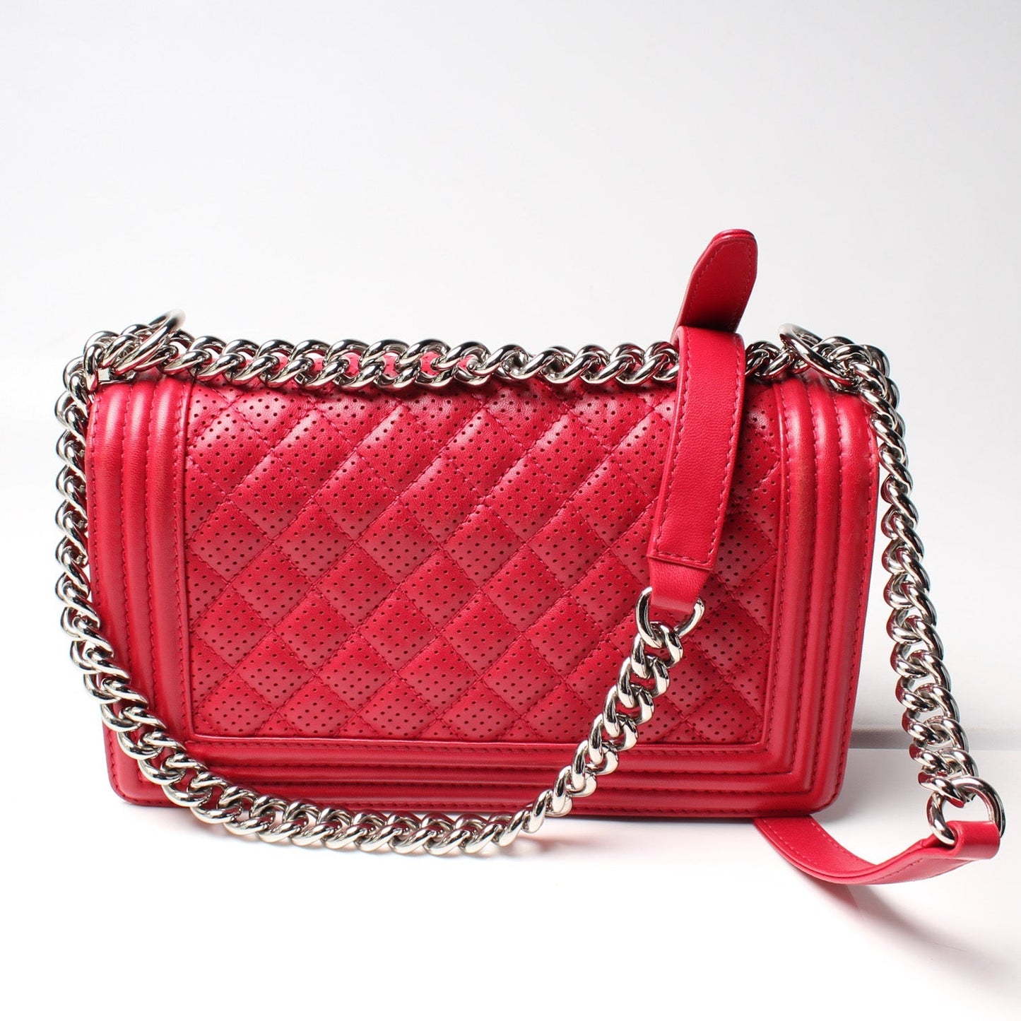 Chanel Boy Flap Old Perforated Calfskin 19M Handbag