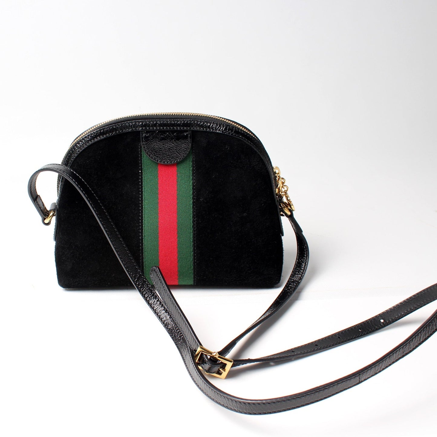 Gucci Ophidia GG Suede Small Crossbody Bag
