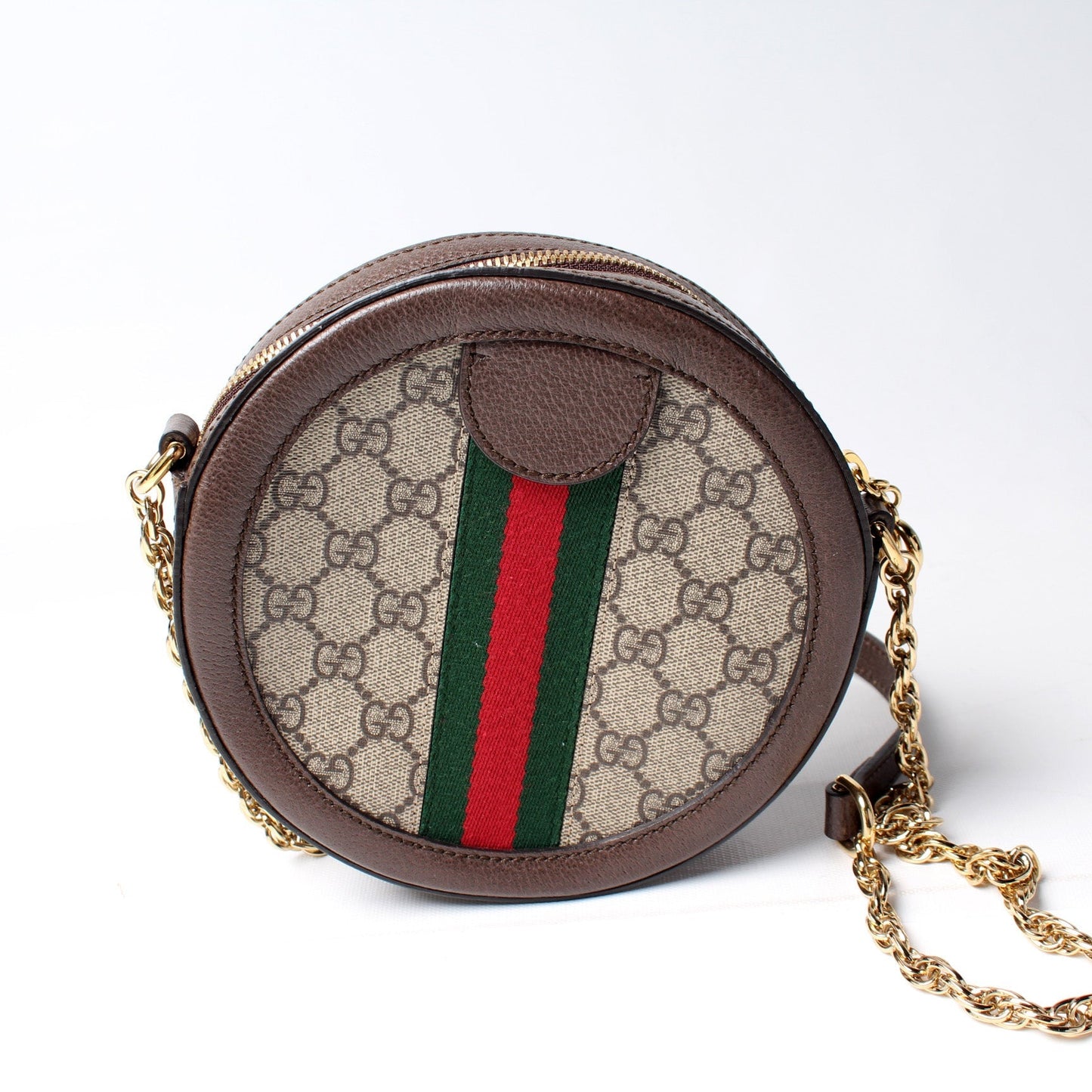 Gucci Ophidia GG Supreme Round Small Crossbody Bag