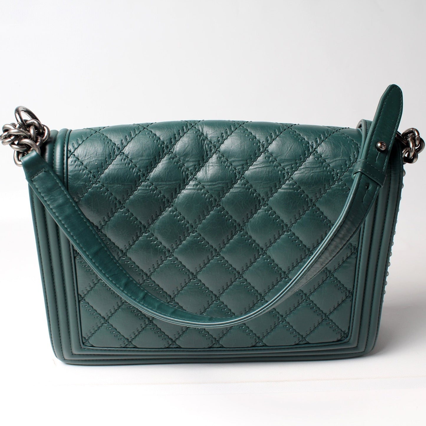 Chanel Boy Flap Calfkin Embellished Stitch 18M Handbag