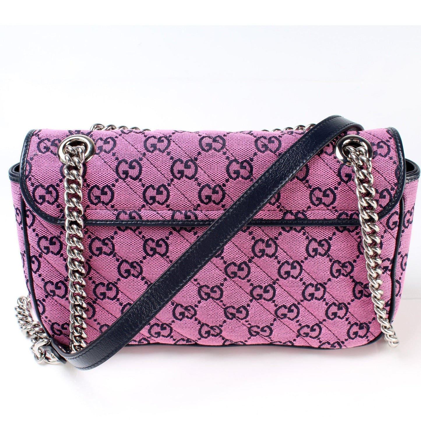 Gucci GG Marmont Quilted Canvas Small Flap Shoulder Bag